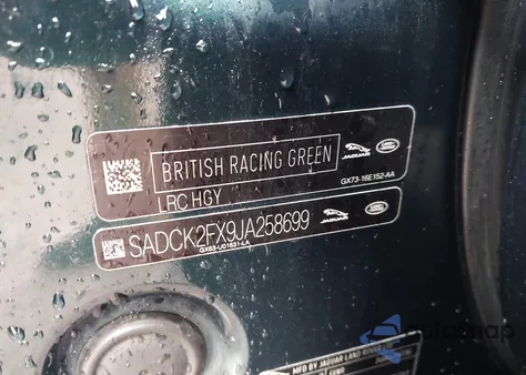 2018 Jaguar F-Pace 25T Prestige из США, поврежденный, VIN SADCK2FX9JA258699